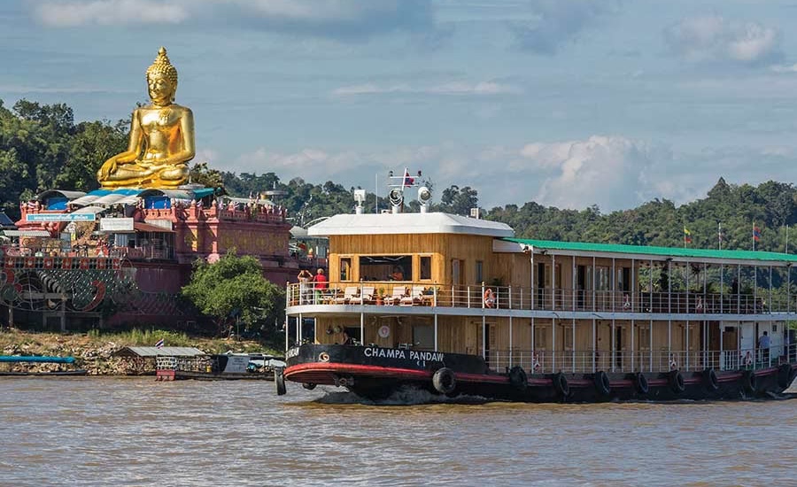 Champa Pandan cruise boat sailing on the Mekong River