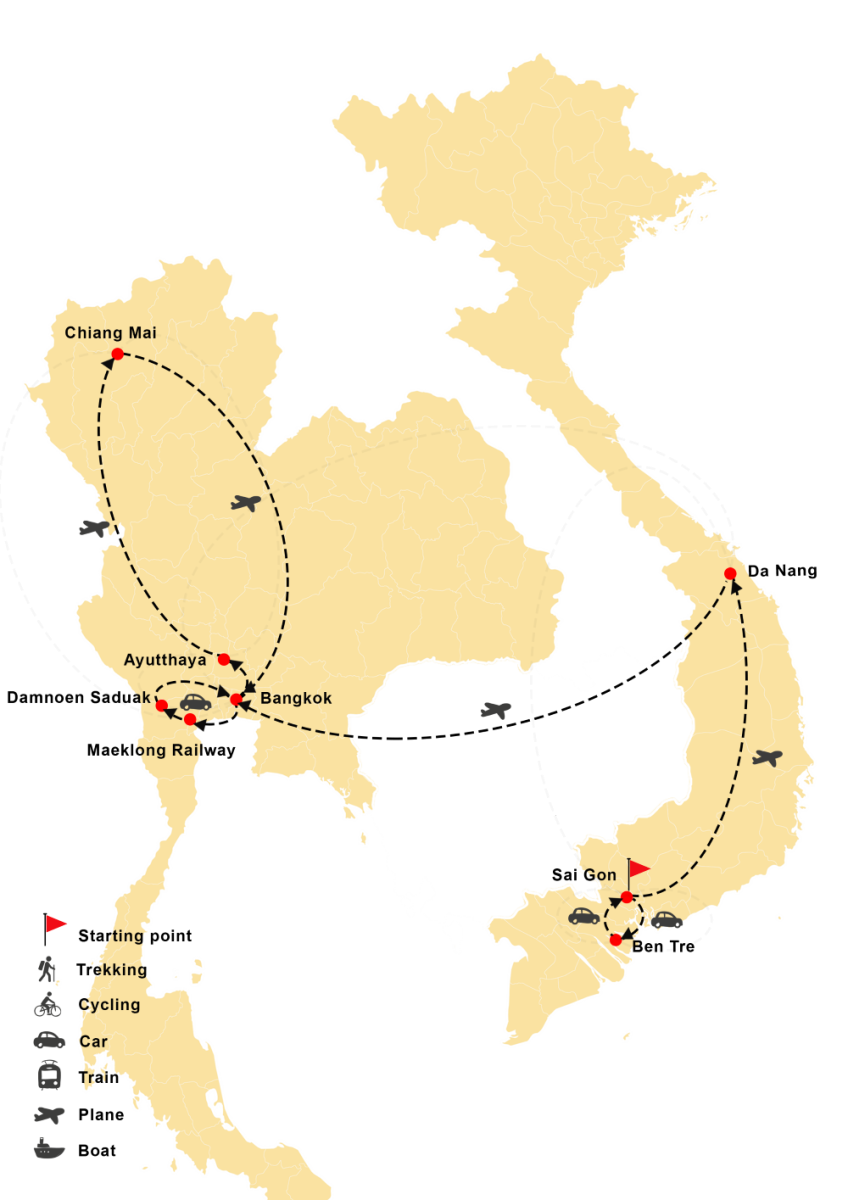Outward Journey in Vietnam & Thai 14 Days 13 Nights