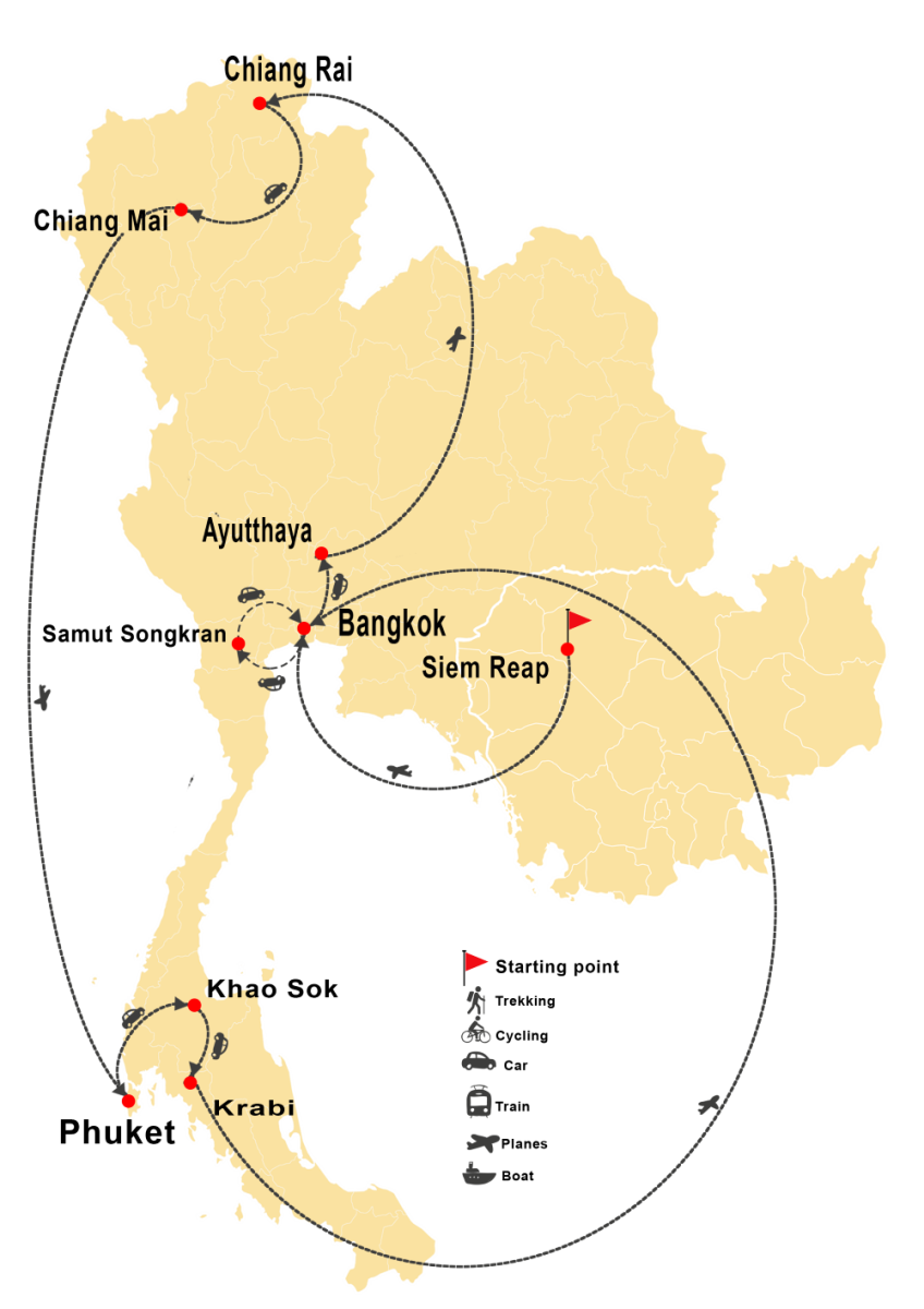 Timeless Charm in Bangkok & Cambodia (22 Days)