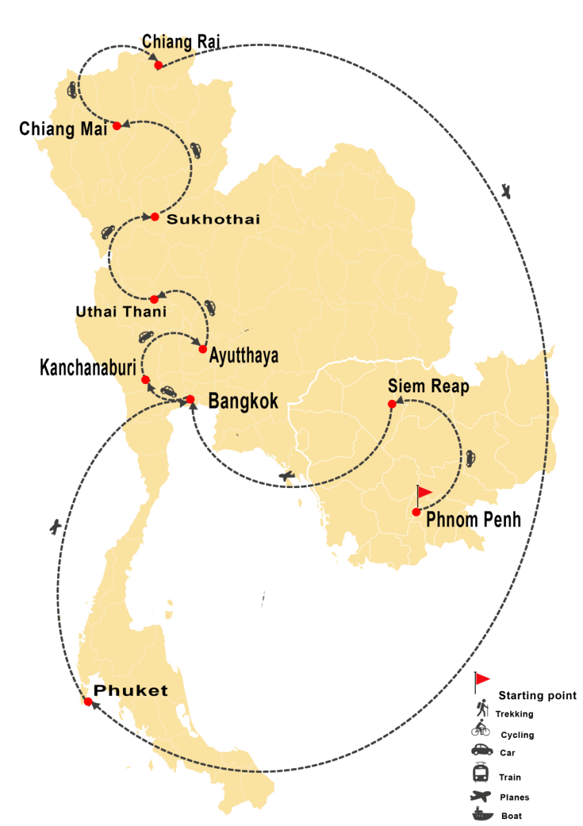 Wanderlust to Cambodia & Thailand in 21 days.