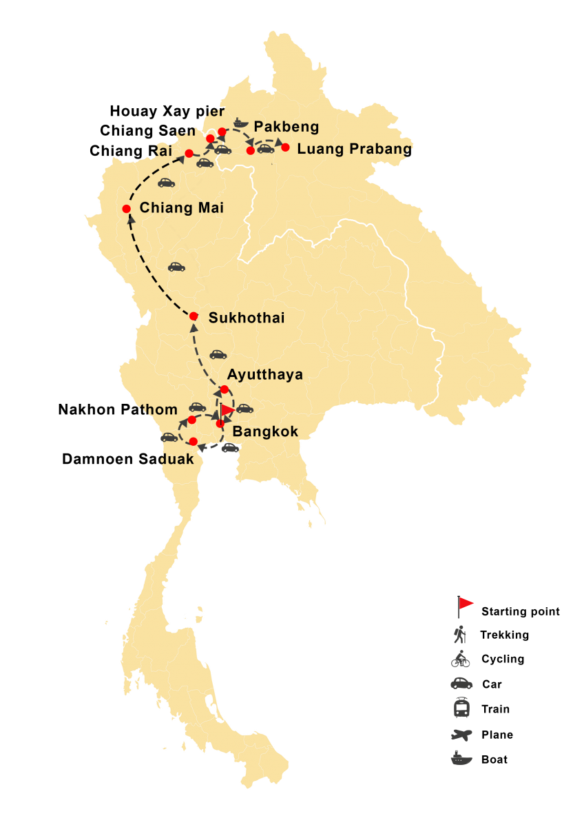 Thailand to Luang Prabang via Huayxay border 18 Days
